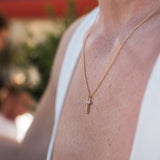 Diamant Kreuz Halskette