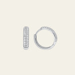 Creolen mit Zirkonia Steinen aus 14 Karat Weissgold
