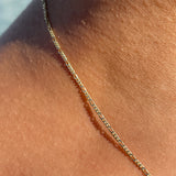 Figaro Halskette aus 14 Karat Gelbgold 