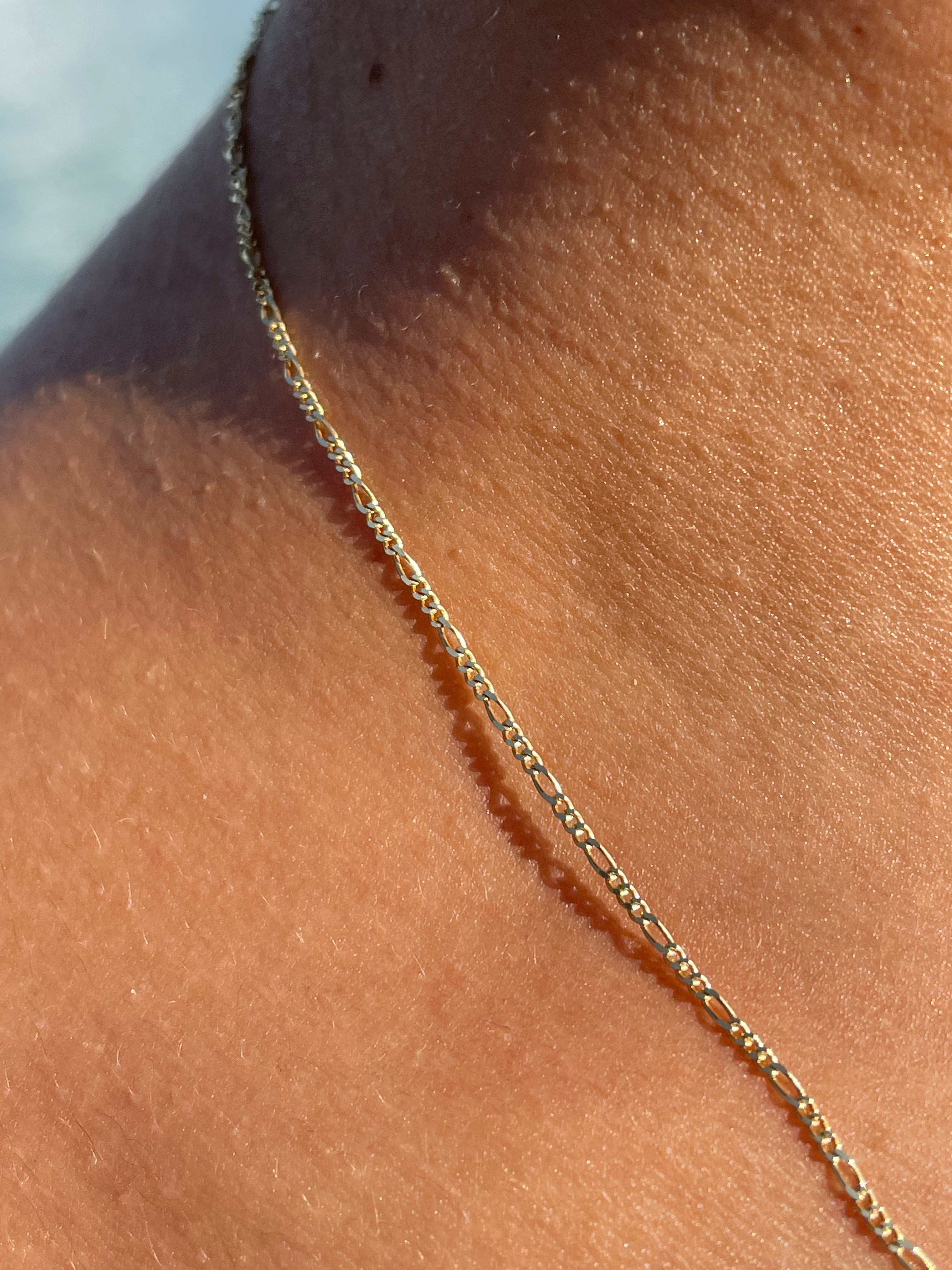 Figaro Halskette aus 14 Karat Gelbgold 