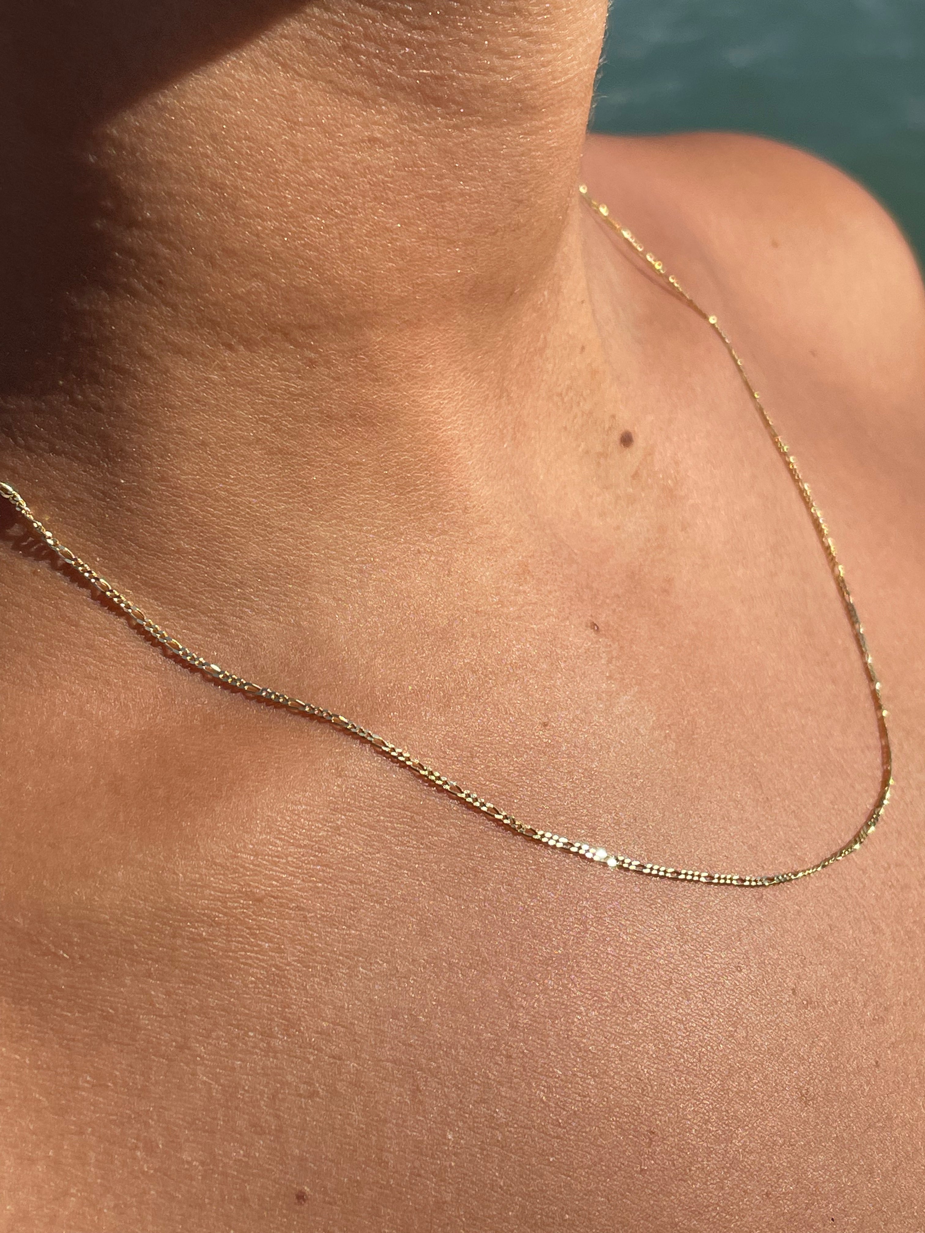 Figaro Kette aus 14 Karat Gelbgold