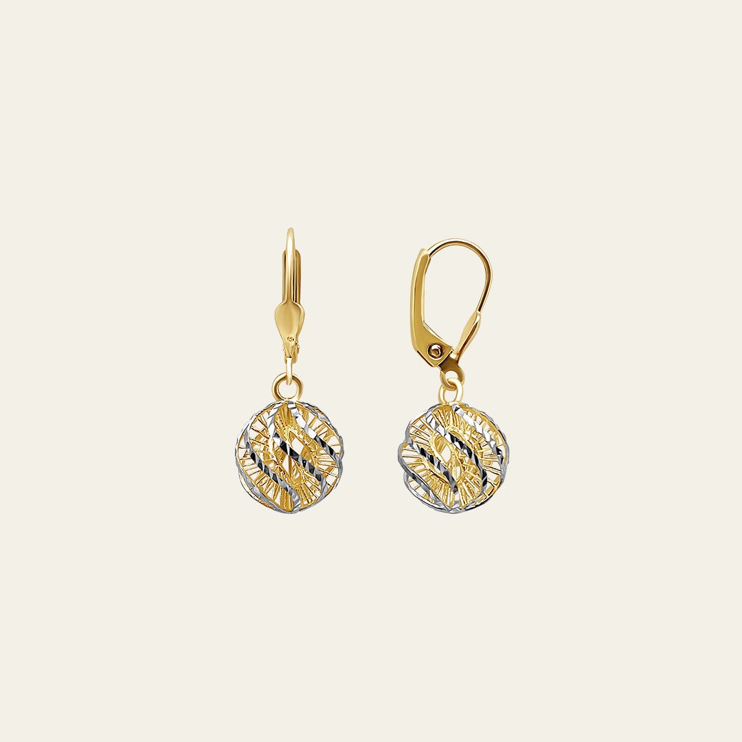 Runde Ohrringe aus 14 Karat Gold