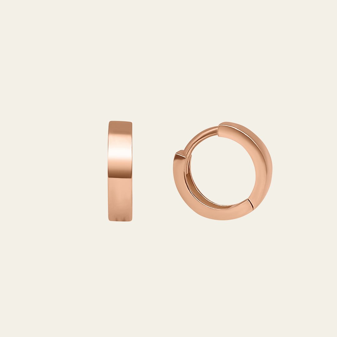 Kleine Kreolen aus 14 Karat Rosegold