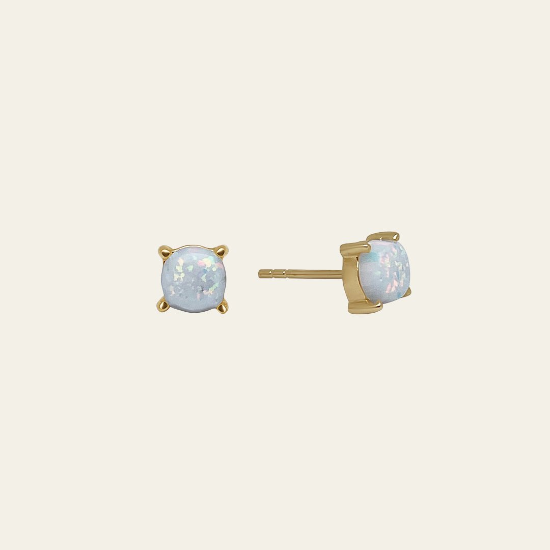 Opal Ohrstecker aus 14 Karat Gold