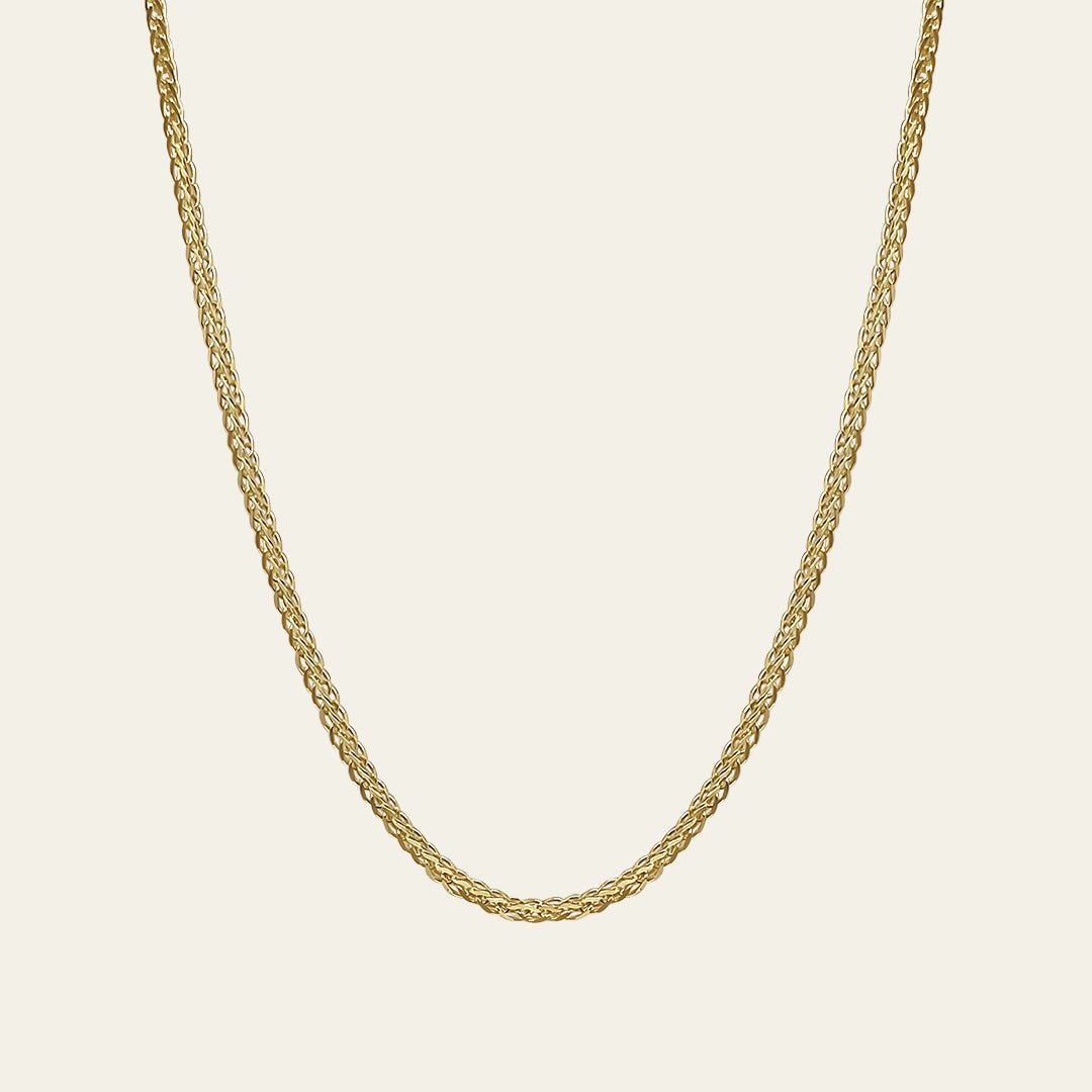 Fuchsschwanz Kette aus 14 Karat Gelbgold