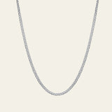 Fuchsschwanz Kette aus 14 Karat Weissgold