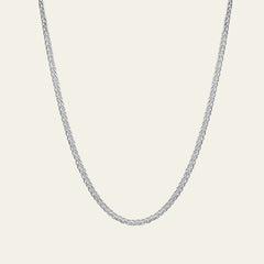 Fuchsschwanz Kette aus 14 Karat Weissgold