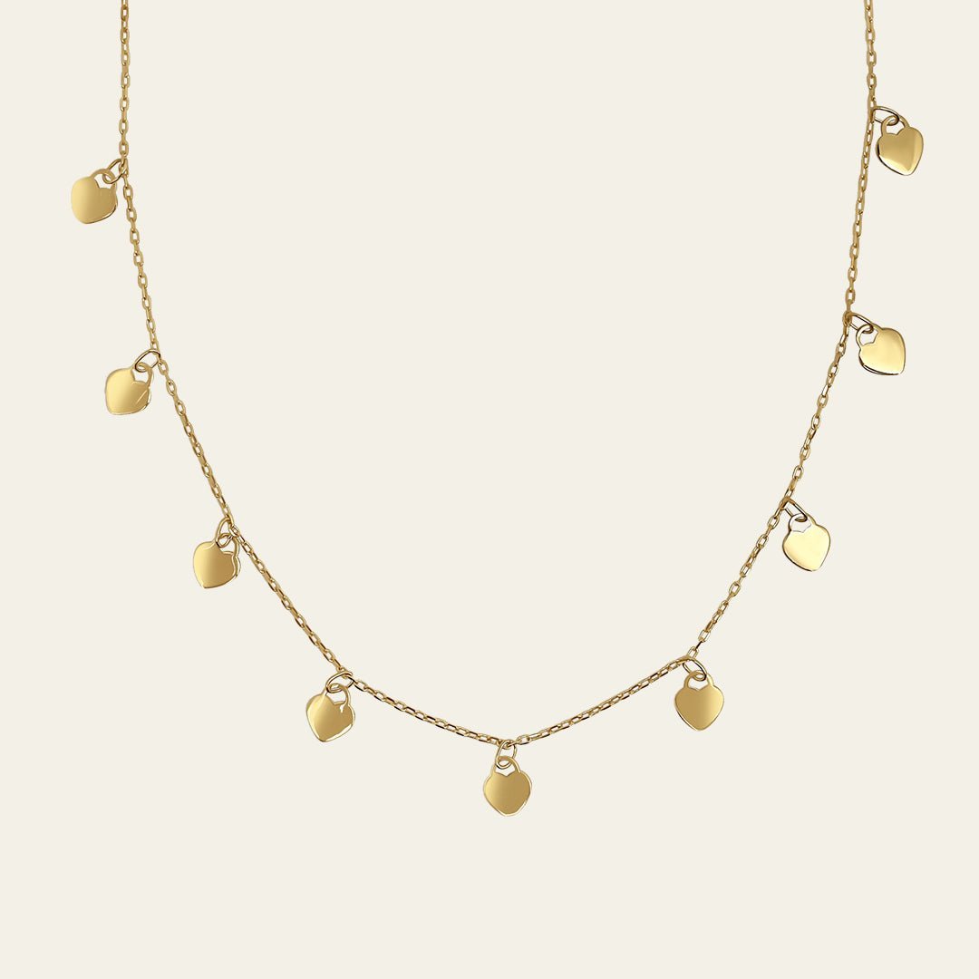 Herz Halskette aus 14 Karat Gelbgold