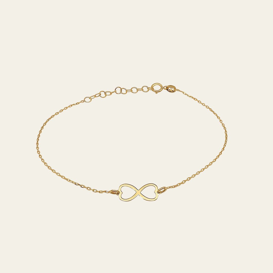 Herzarmband aus 14 Karat Gelbgold
