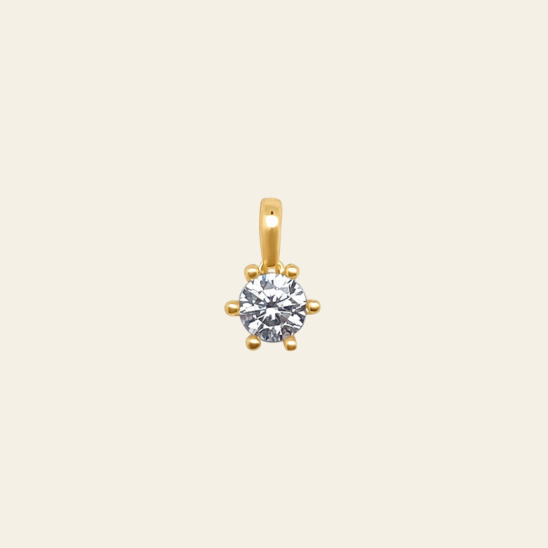 Solitaire Anhänger in 14 Karat Gold