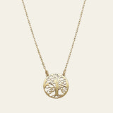 Kette mit Anhänger Tree of life in 14 karat gold