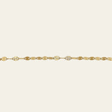 Pailetten Kette aus 14 Karat Gold