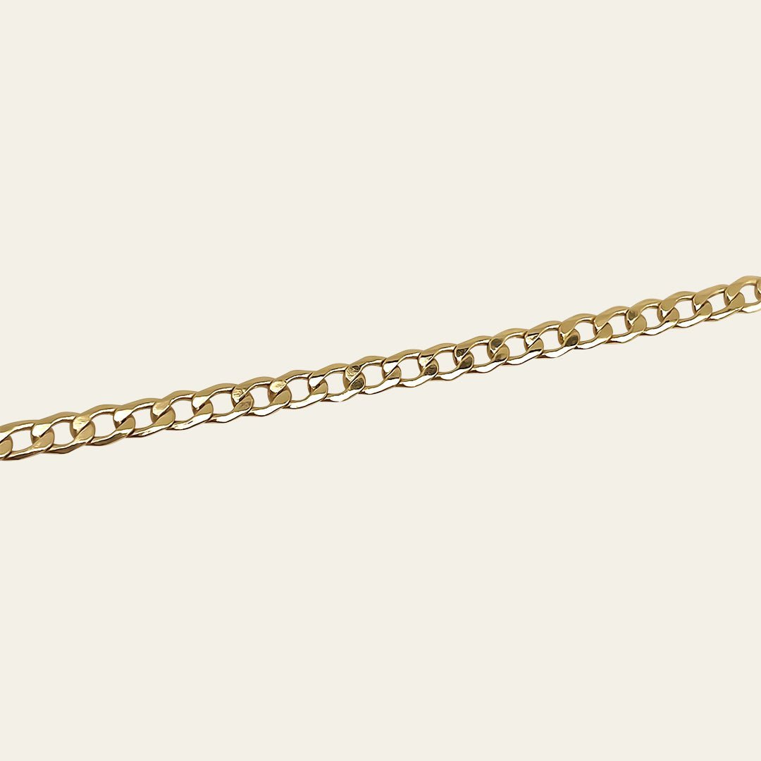 Curb Halskette aus 14 Karat Gelbgold