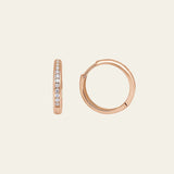 Creolen mit Zirkonia Steinen aus 14 Kart Rosegold