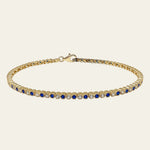 Tennis Armband mit Zirkonia Steinen aus 14 Karat Gelbgold