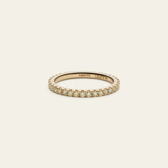 Memoire Ring aus 18 Karat Gelbgold mit gelben und weissen Diamanten