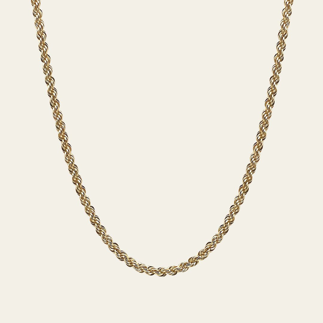 Seil Rope Kordelkette in 14 Karat Gelbgold