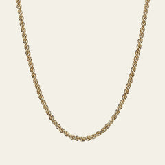 Seil Rope Kordelkette in 14 Karat Gelbgold