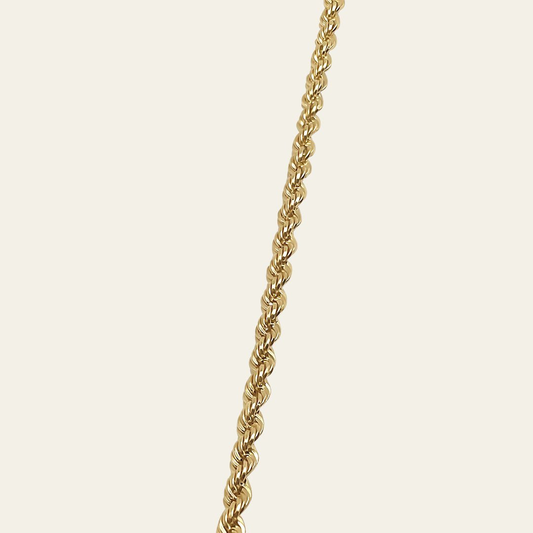 Geflochtene Zopf Kette aus 14 Karat Gelbgold